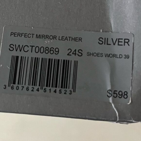 Zadig and Voltaire Perfect Mirror Leather Pumps With Wing Logo Sz 8 (39) NIB - Picture 14 of 14